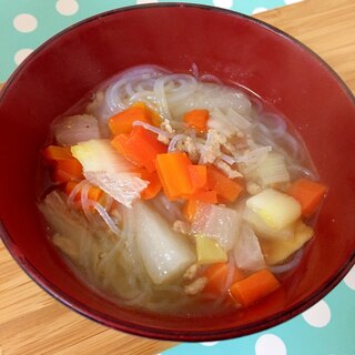 野菜と春雨スープ☆